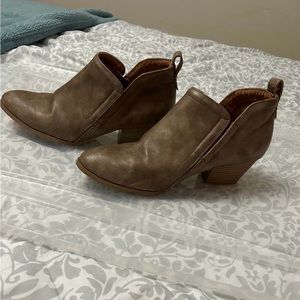 Tan ankle booties